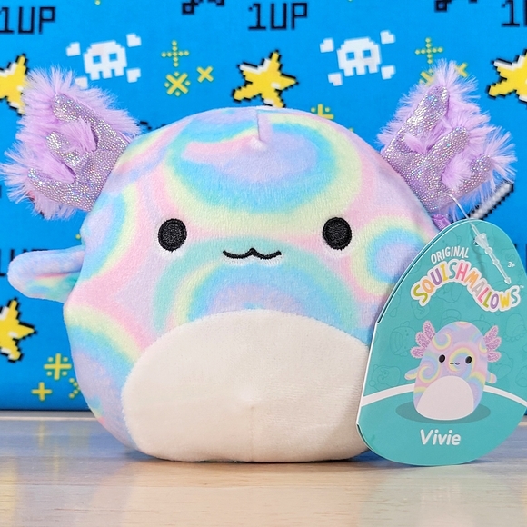 Squishmallow Vivie the Axolotl 5" UltraSoft Stuffed Sealife Squad Toy Plush NWT - Picture 1 of 12